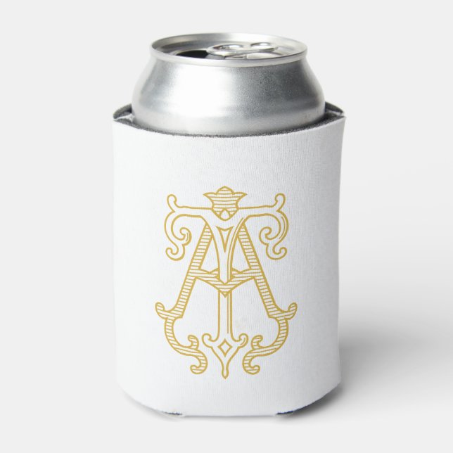 EDITABLE COLORS AT Monogram TA Monogram Cozy Can Cooler (Can Front)