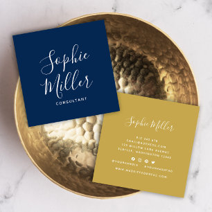 Editable Colors Calligraphy Script Social Media Square Business Card