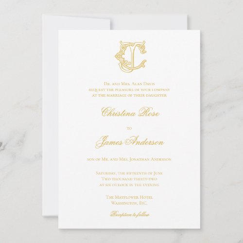 EDITABLE COLORS CJ Monogram JC Logo Invitation