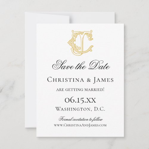 EDITABLE COLORS CJ Monogram JC Monogram Invitation