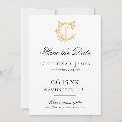 EDITABLE COLORS CJ Monogram JC Monogram Invitation