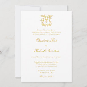 EDITABLE COLORS CM Monogram MC Logo Invitation
