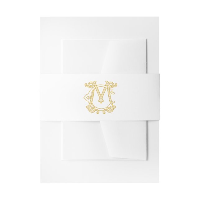 EDITABLE COLORS CM Monogram MC Monogram Belly Band (Front Example)