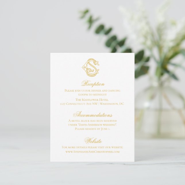 EDITABLE COLORS CS Monogram SC Monogram Invitation (Standing Front)