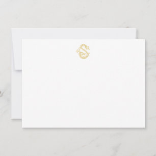 EDITABLE COLORS CS Monogram SC Monogram Notecard