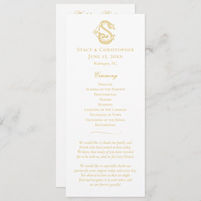 EDITABLE COLORS CS Monogram SC Monogram Program (Front/Back)