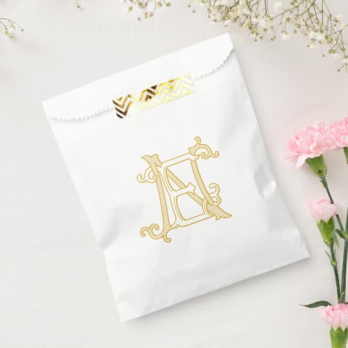 EDITABLE COLORS EN Monogram NE Logo Gift Bag