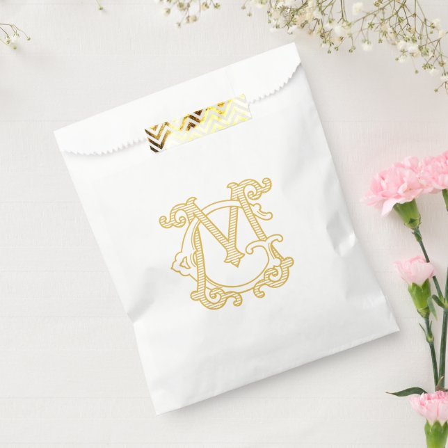 EDITABLE COLORS GM Monogram MG Logo Favor Bag (Sealed)