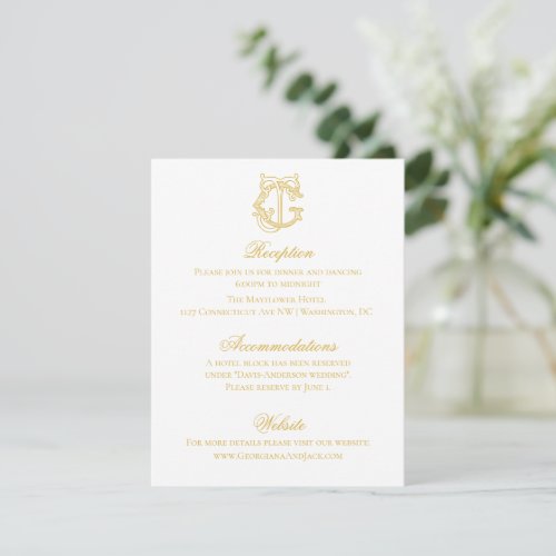 EDITABLE COLORS JG Monogram GJ Monogram Invitation