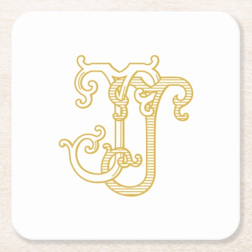 EDITABLE COLORS JJ Monogram JJ Logo Coasters