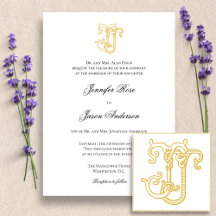 EDITABLE COLORS JJ Monogram JJ Logo Invitation