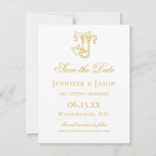EDITABLE COLORS JJ Monogram JJ Logo Wedding Save The Date