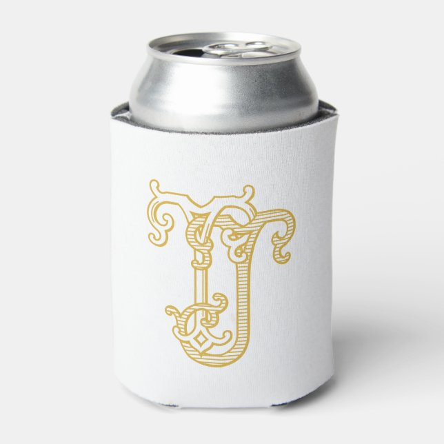 EDITABLE COLORS JT Monogram TJ Monogram Cozy  Can Cooler (Can Front)