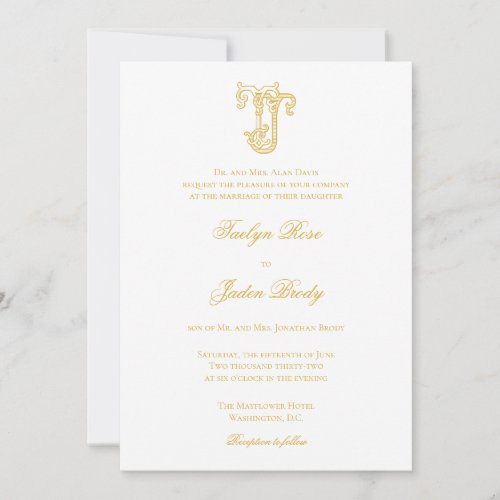 EDITABLE COLORS JT Monogram TJ Monogram Invitation