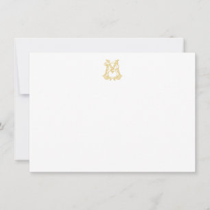 EDITABLE COLORS MB Monogram BM Monogram Notecards