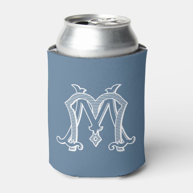 EDITABLE COLORS MM Monogram MM Crest Cozy Can Cooler (Can Front)