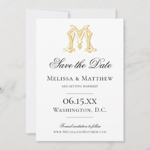 EDITABLE COLORS MM Monogram MM Crest Invitation