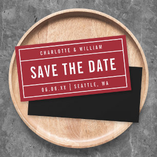 Editable Colors Modern Bordered Bold Save the Date