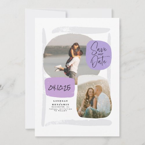 Editable Colors Modern Casual Save the Date Photo