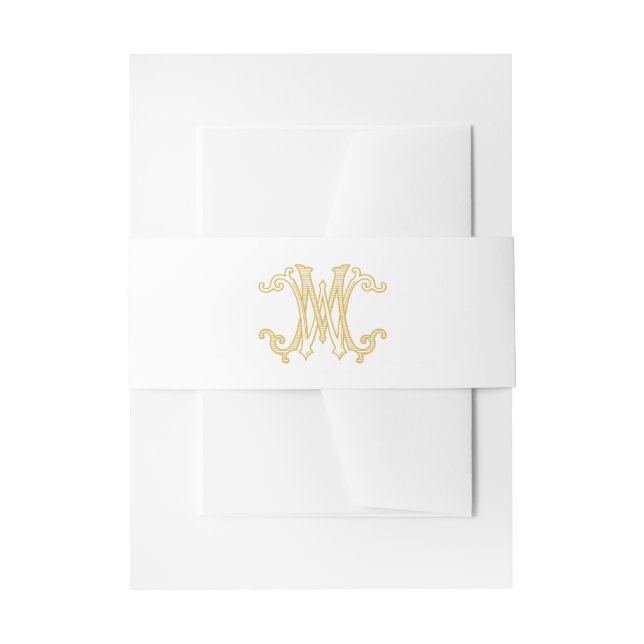 EDITABLE COLORS MW Monogram WM Monogram Belly Band (Front Example)