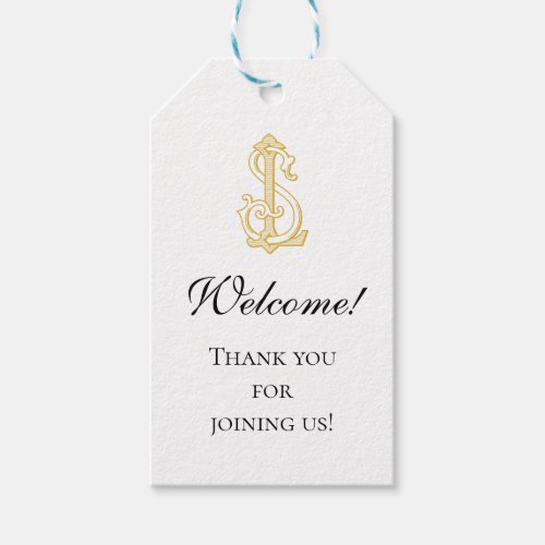 EDITABLE COLORS SL Monogram or LS Logo Gift Tag