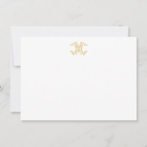 EDITABLE COLORS WM Monogram MW Monogram Notecards