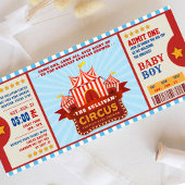 Editable Colour Circus Ticket Couple Shower Invitation