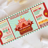 Editable Colour Circus Ticket Couple Shower Invitation