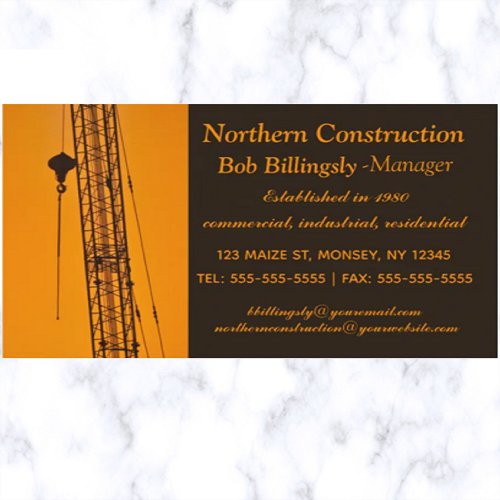 Editable Commercial Residential Construction Business Card