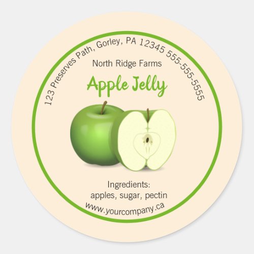 Editable Company Apple Jelly Label
