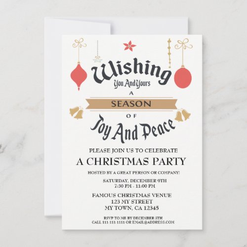 Editable Company Christmas Invitation