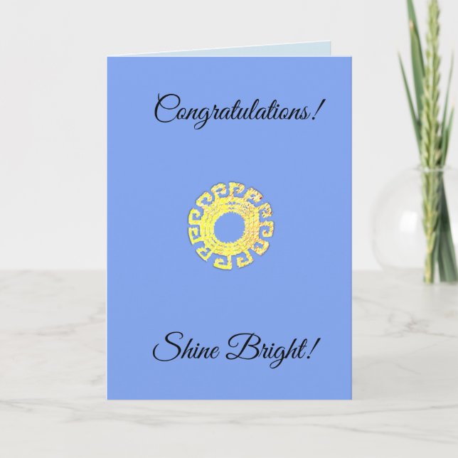 Editable Congratulations Shine Bright Card (Front)