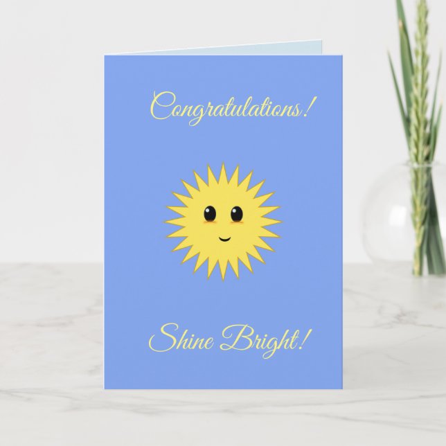 Editable Congratulations Shine Bright Card (Front)