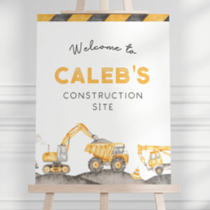 Editable Construction Welcome Sign, Construction  Foam Board