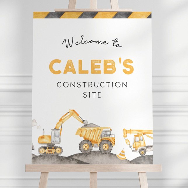 Editable Construction Welcome Sign, Construction  Foam Board (Creator Uploaded)