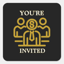 Editable Corporate Event Invite Sticker