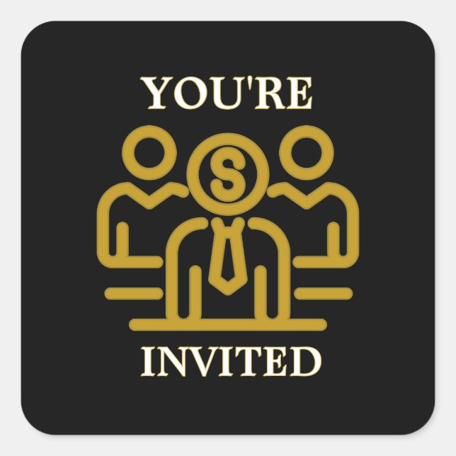 Editable Corporate Event Invite Sticker (Front)