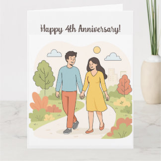 Editable Couple Happy Anniversary Card