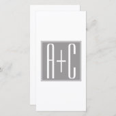 Editable Couples Initials | White & Grey (Front/Back)