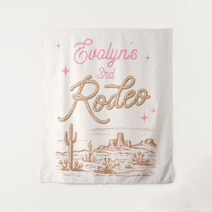 Editable Cowgirl Birthday Tapestry