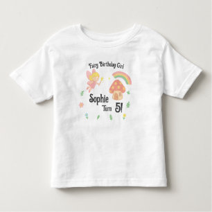 Editable Crayon Style – Fairy Mushroom Forest Toddler T-shirt