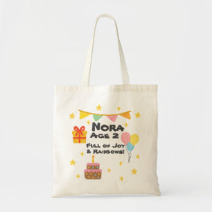 Editable Crayon Style – Rainbow Fiesta 1 to 8 Y.O Tote Bag