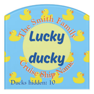 Editable Cruise Duck Door Magnet Sign