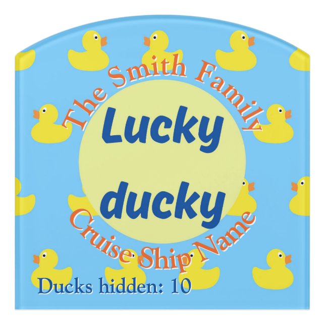 Editable Cruise Duck Door Magnet Sign (Contour Front)