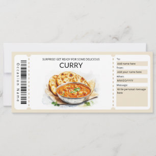 Editable Curry Gift Voucher Template