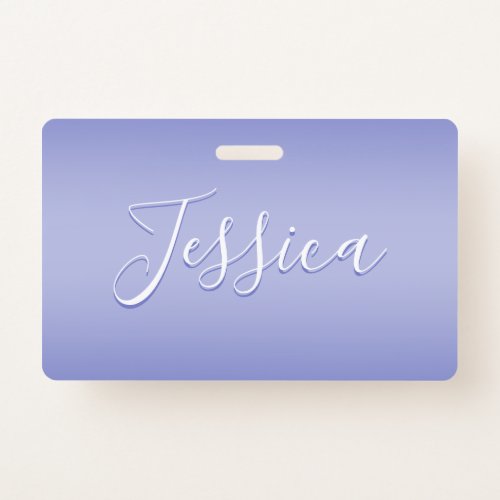 Editable Cursive Script  White  Purple Violet Badge