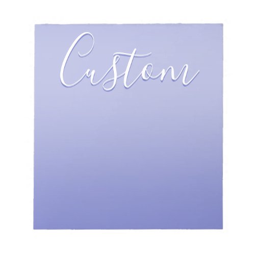 Editable Cursive Script  White  Purple Violet Notepad