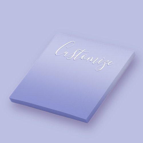 Editable Cursive Script  White  Purple Violet Post_it Notes