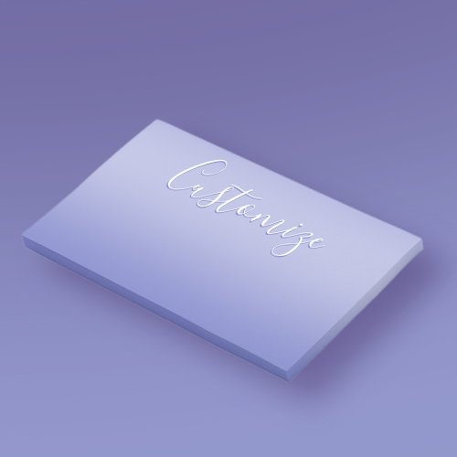 Editable Cursive Script  White  Purple Violet Post_it Notes