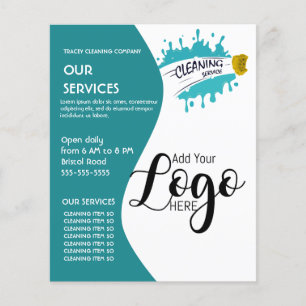 editable custom cleaner cleaning services flyer
